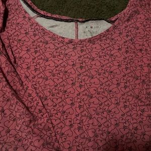 plus size pink heart shirt